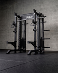 SUMMIT Rack 4 Post - Metallic Black 93 Height  Ares 2.0 and Inside Smith Machine