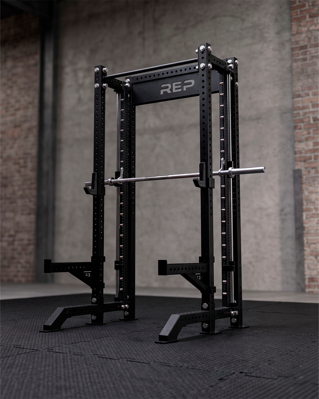 Compact- 4 Post - Metallic Black 93" Height  Smith Machine (Inside)