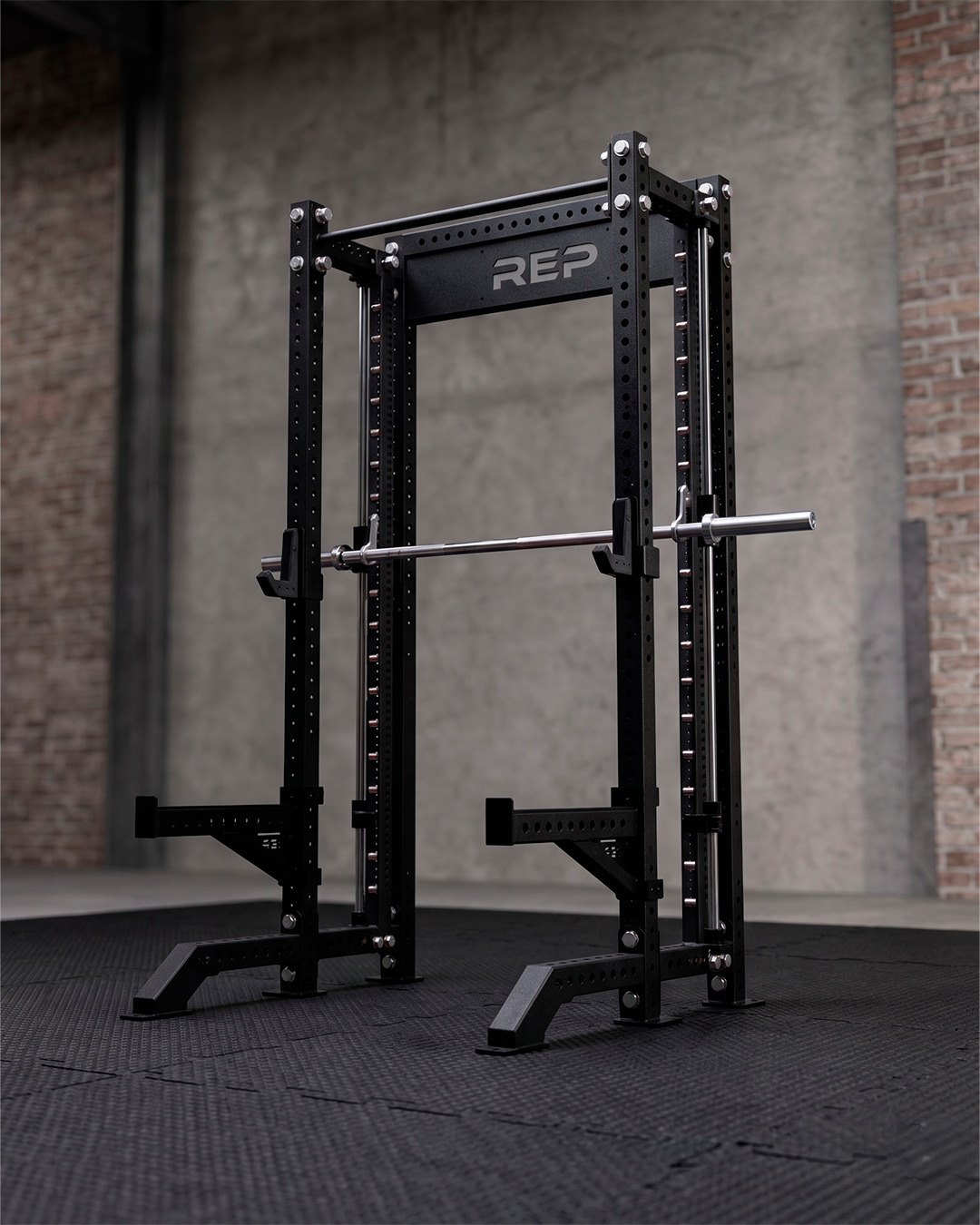 Compact- 4 Post - Metallic Black 93" Height  Smith Machine (Inside)