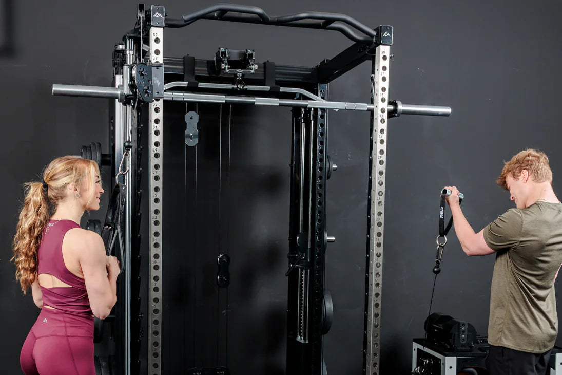 Altitude - Stainless Steel Rack with Functional Trainer + Inside Smith Machine