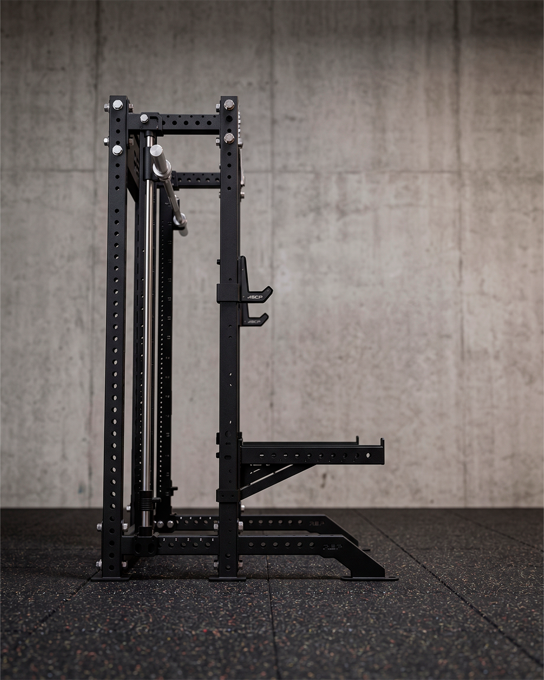 Compact- 4 Post - Metallic Black 80" Height  Smith Machine (Inside)