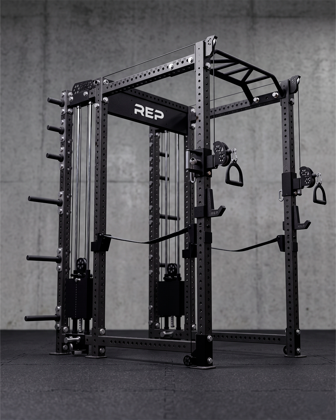 Better - 6 Post - Metallic Black 93"" Height  41"" Depth Athena