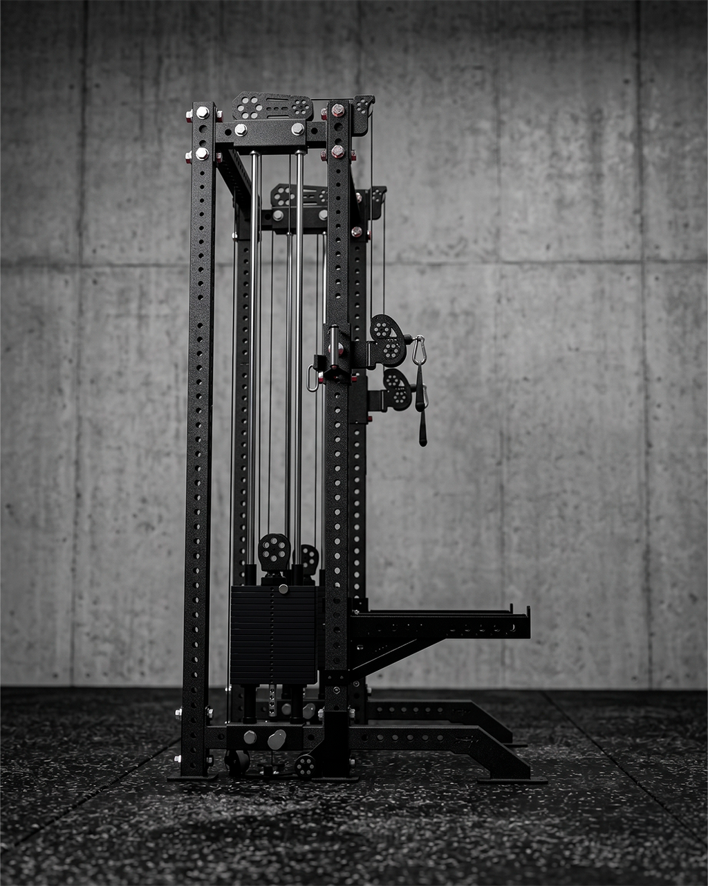 Compact- 4 Post - Metallic Black 93" Height  Athena