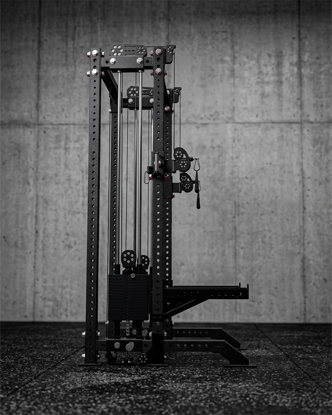 Compact- 4 Post - Metallic Black 93" Height  Athena