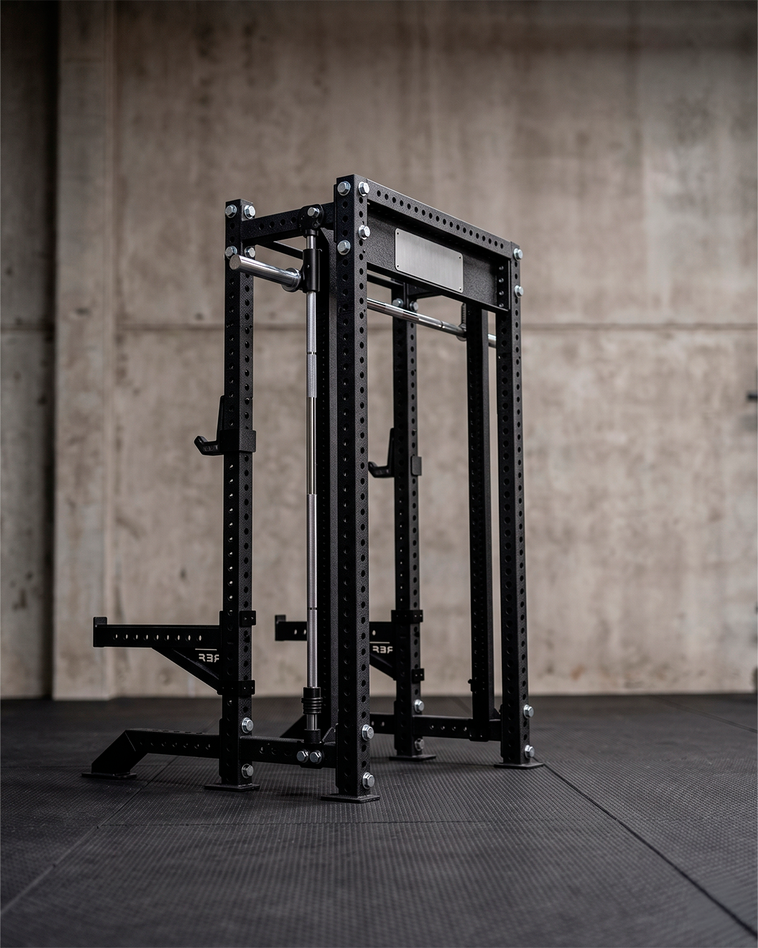 Compact- 4 Post - Metallic Black 80" Height  Smith Machine (Inside)