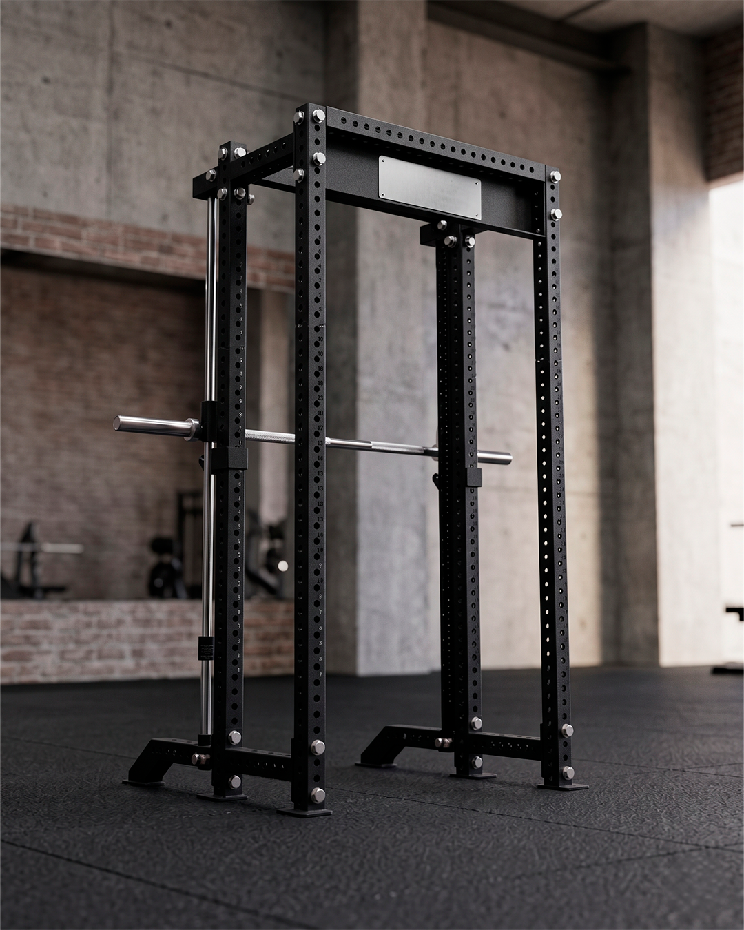 Compact- 4 Post - Metallic Black 93" Height  Smith Machine (Outside)