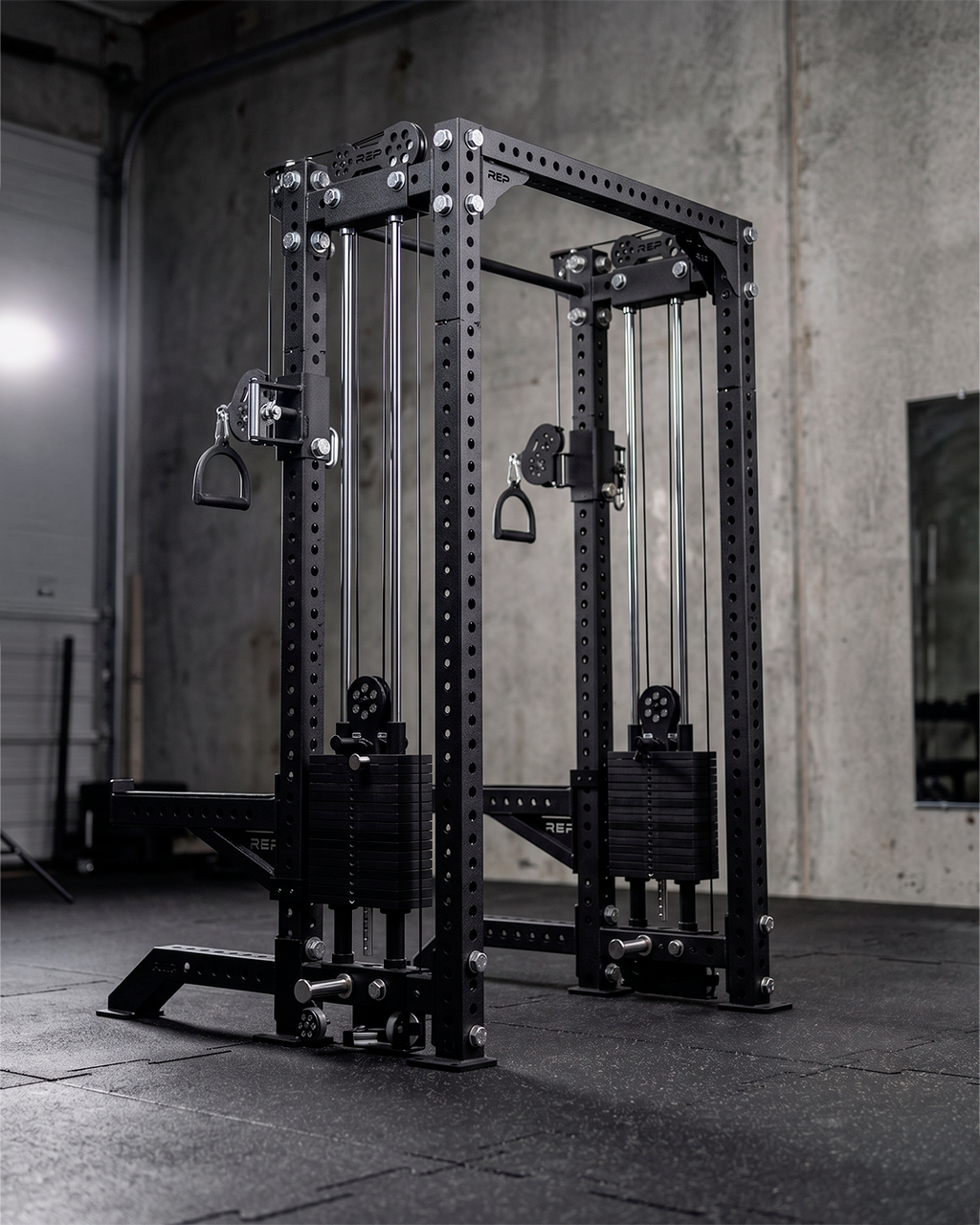 Compact- 4 Post - Metallic Black 80" Height  Athena