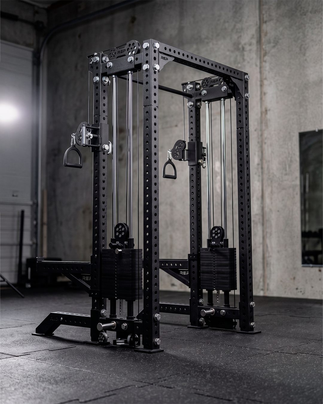 Compact- 4 Post - Metallic Black 80" Height  Athena