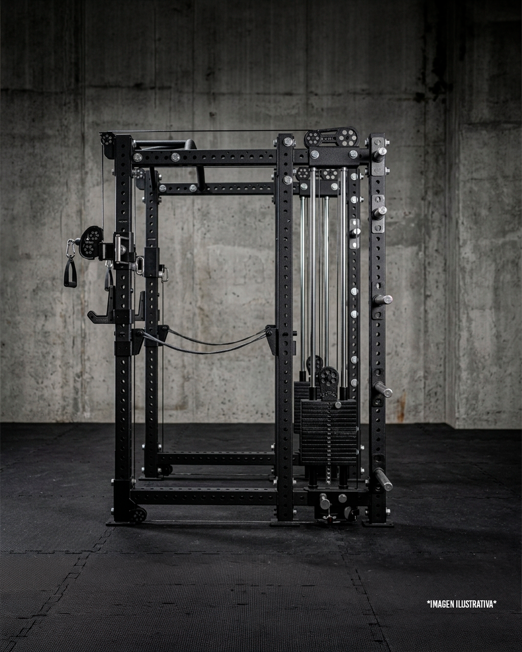 Better- 6 Post - Metallic Black 80"" Height  30"" Depth Athena