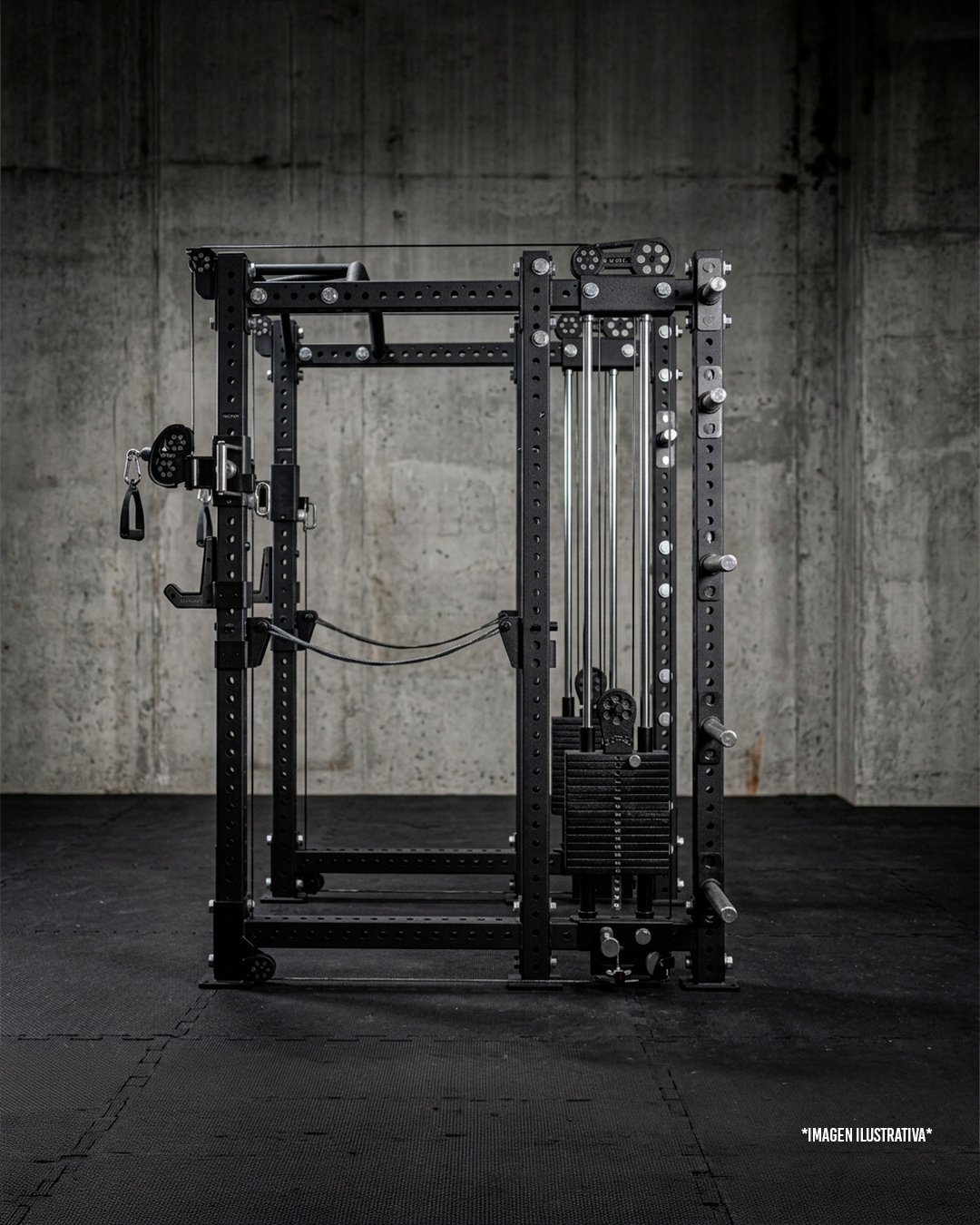 Better- 6 Post - Metallic Black 80"" Height  30"" Depth Athena