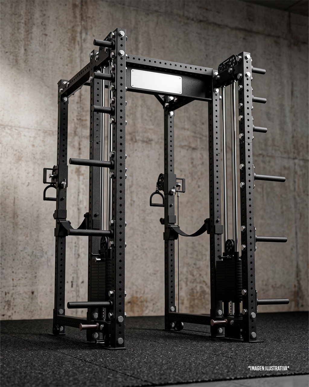 "Better - 6 Post - Metallic Black 93"" Height  30"" Depth Athena"