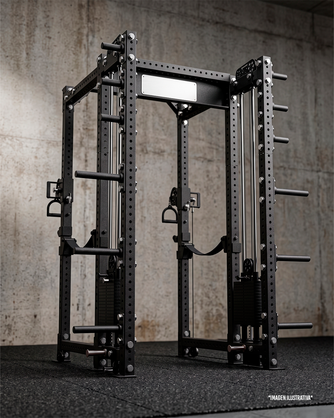 "Better - 6 Post - Metallic Black 93"" Height  30"" Depth Athena"
