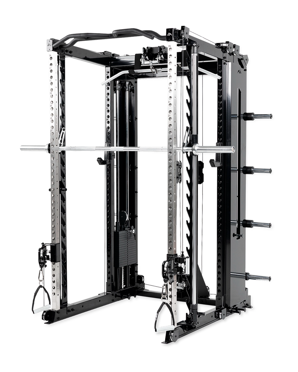 Altitude - Stainless Steel Rack with Functional Trainer + Inside Smith Machine