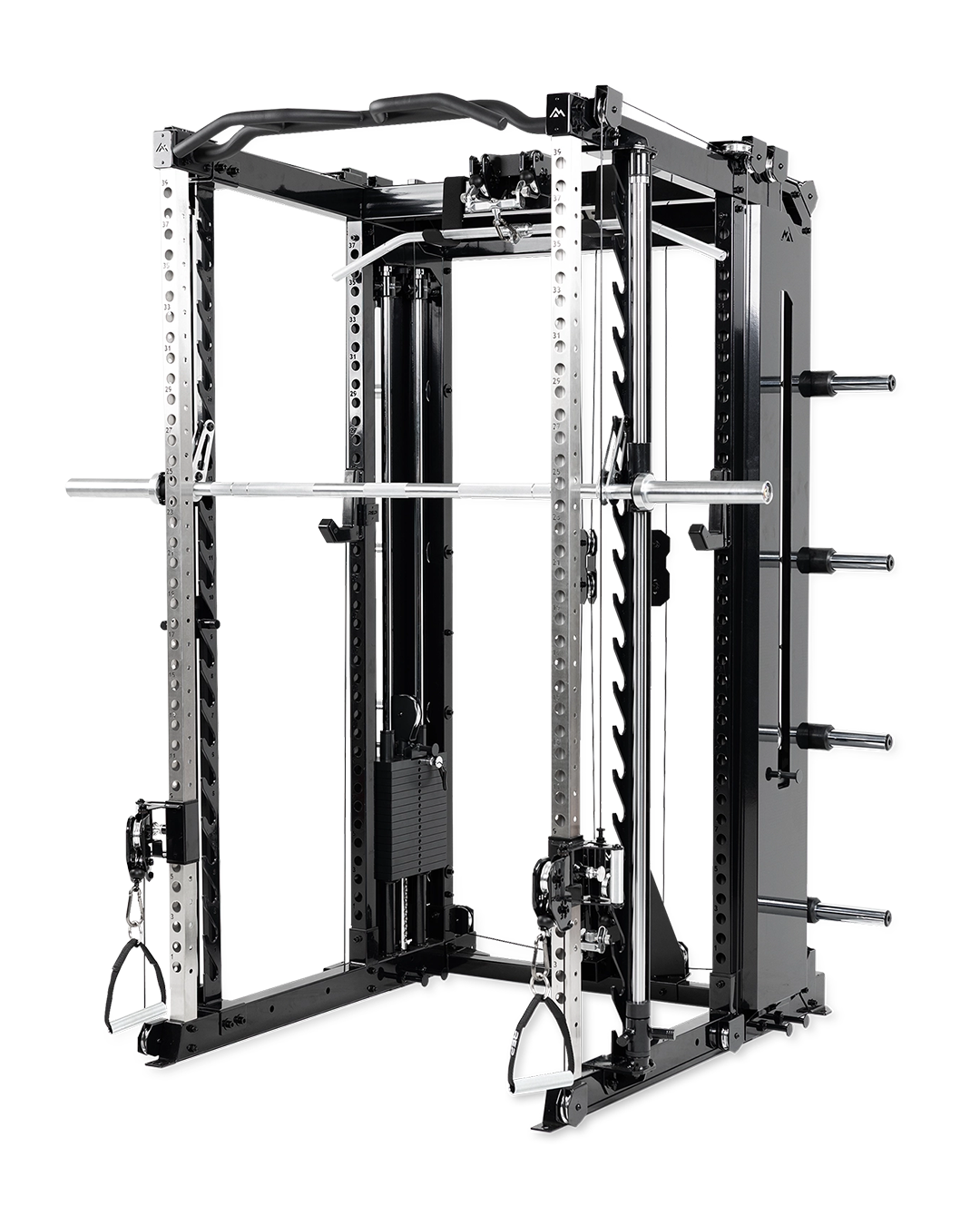 Altitude - Stainless Steel Rack with Functional Trainer + Inside Smith Machine