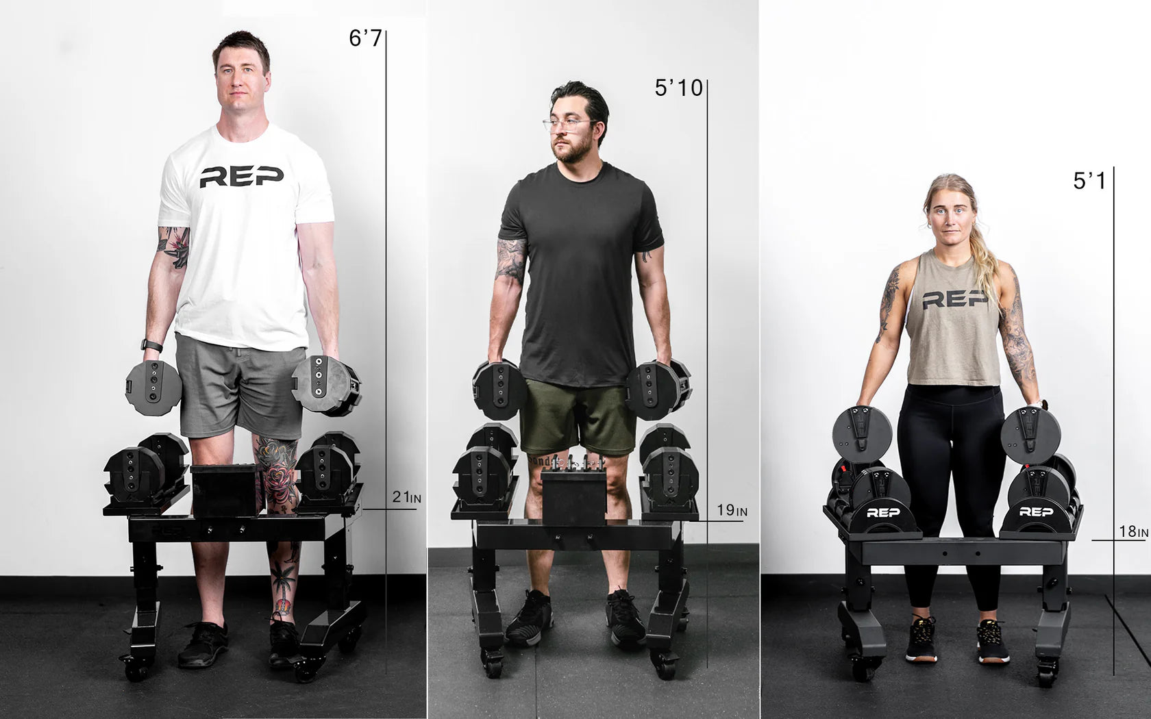 REP® x PÉPIN™ FAST Series™ REP® Adjustable Dumbbell Stand