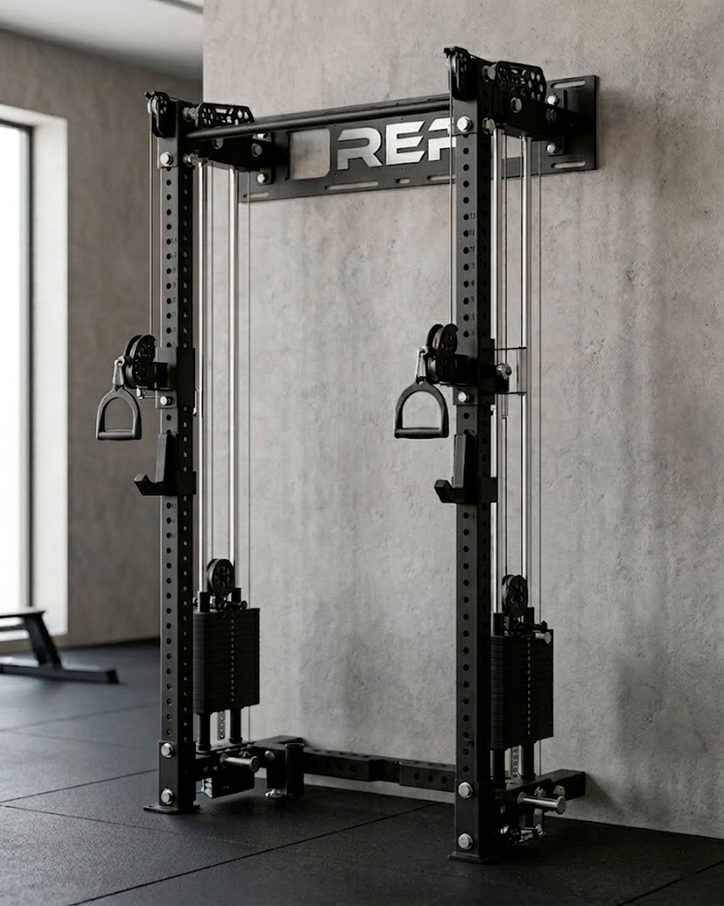 Compact- 4 Post - Metallic Black Wall Mount Athena